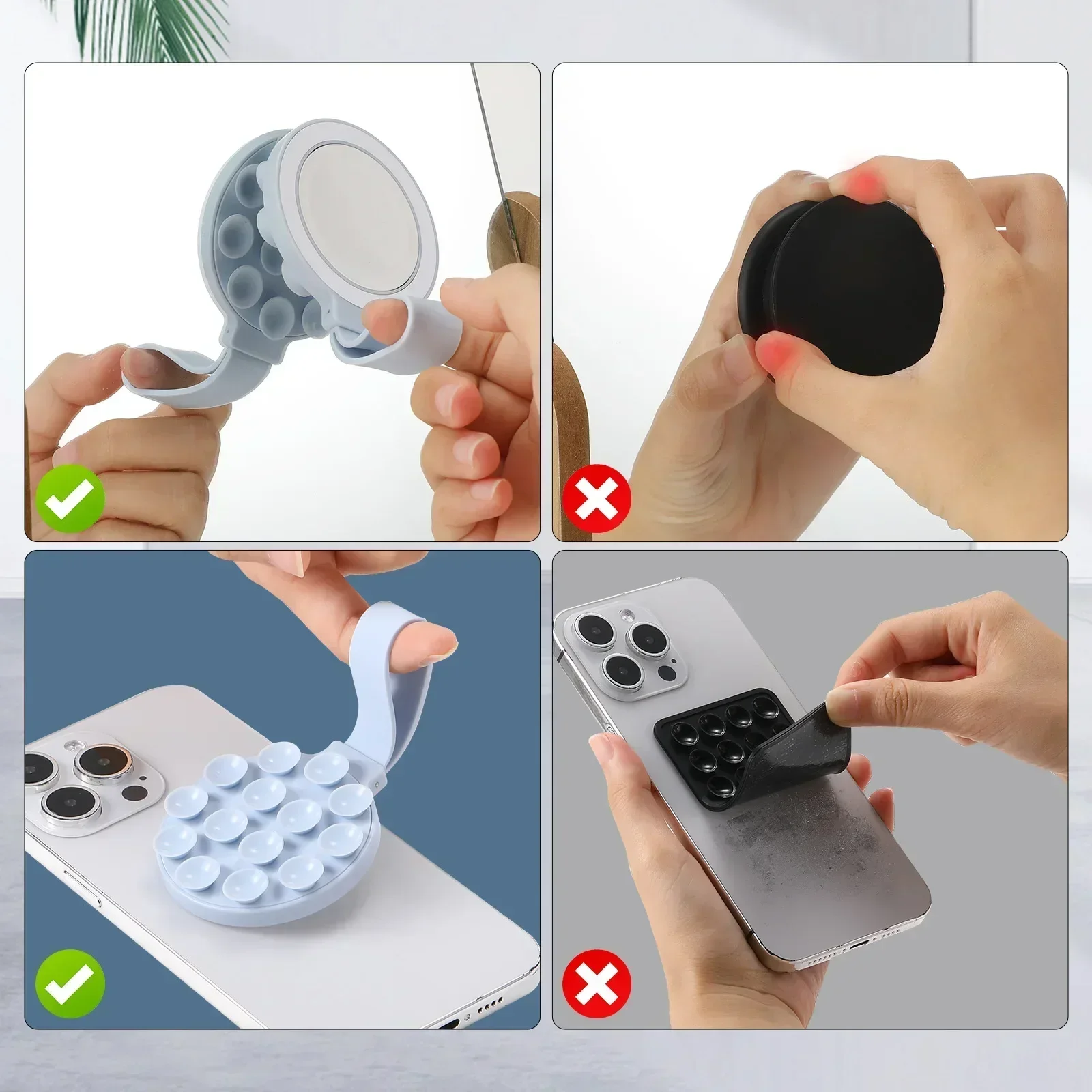 Suporte para celular Suporte magnético multifuncional para Magsafe com suporte de sucção de silicone 6 cores para iPhone