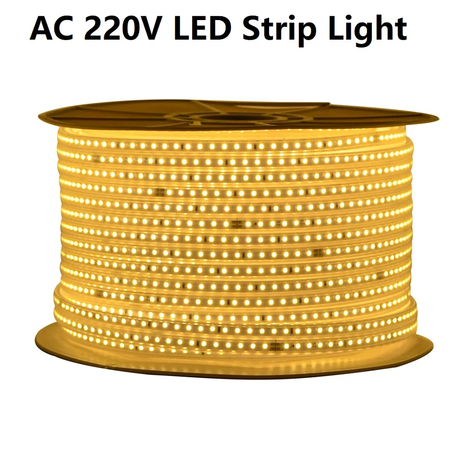 

1-50M AC 220V Tuya Smart LED Strip Light Waterproof 120LEDs/m Flexible Tape Lamp Remote/Bluetooth/Wifi Control Home Lighting