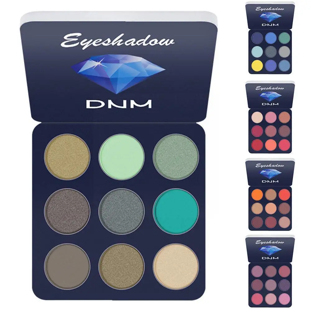 Beauty glazurowany 9 kolor makijaż cień do powiek Pallete brokat Makeup matowy cień do powiek paleta Pigment wodoodporny paleta brokat U7h6