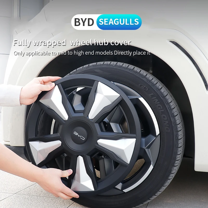 

4PCS 16 Inch Wheel Caps Automobile Hub Cap Performance Replacement Wheel Hubcap Full Rim Cover For BYD Seagull Dolphin mini