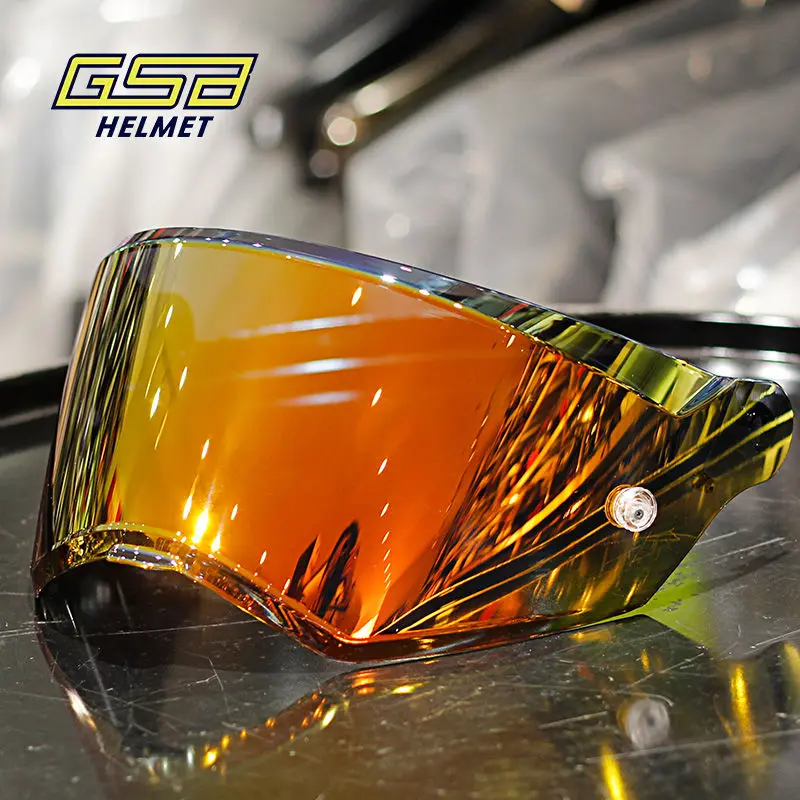 GSB XP22/S362/S361/S263 motorcycle full helmet lens color transparent mirror motorcycle road helmet gold plated original lens