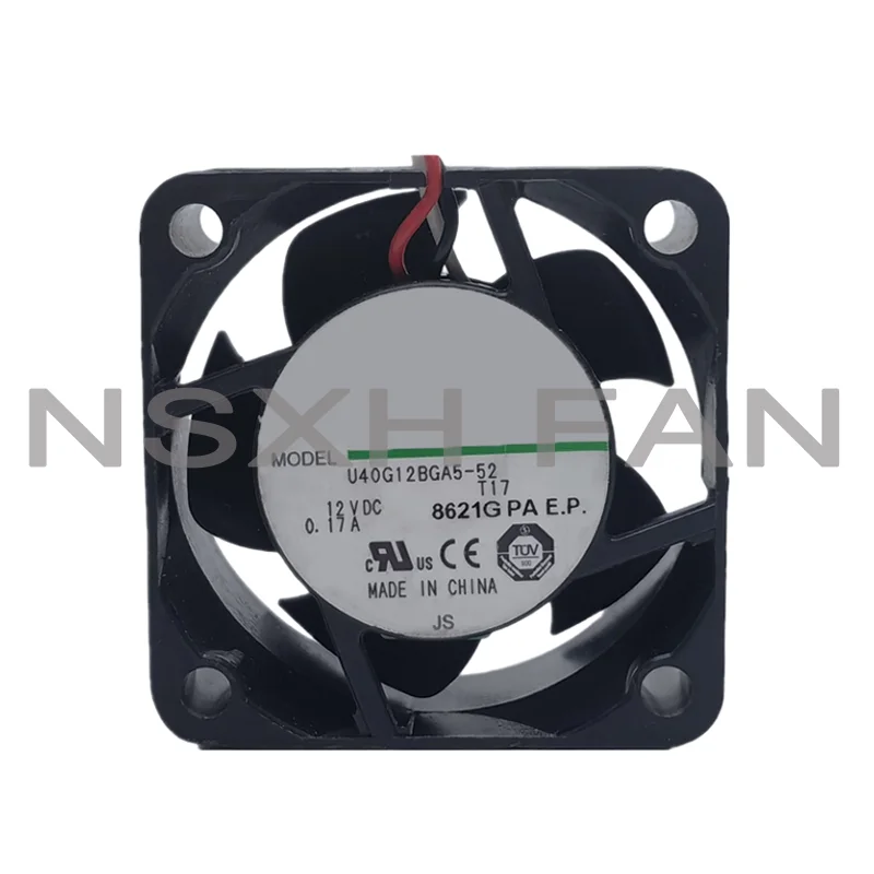 Brand New U40G12BGA5-52 12V 0.17a 4020 4cm Three Wire Silent Cooling Fan