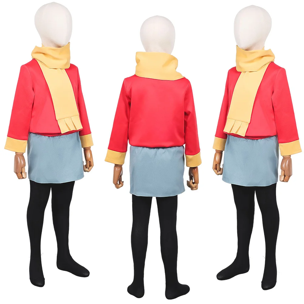 ملابس تنكرية للفتيات من هيلدا 2018 أزياء هيلدا الكرتونية للهالوين من 6 إلى 14 سنة ملابس تنكرية للحفلات #2