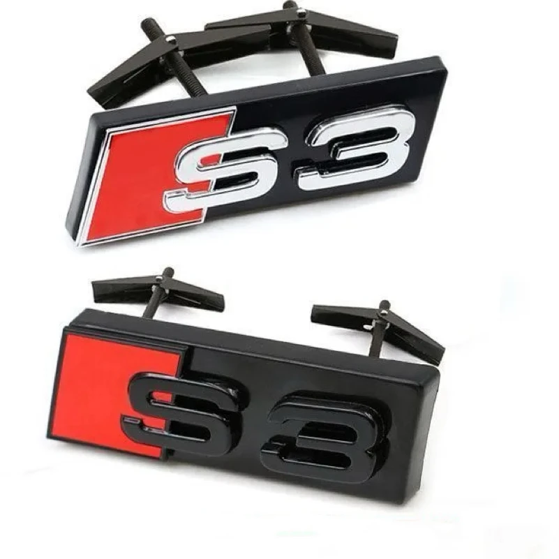 

1pc ABS Car Front Grille Badge Emblem Logo For Audi S3 S4 S5 S6 S7 S8 Exterior Modification Accessories Decoration Stickers