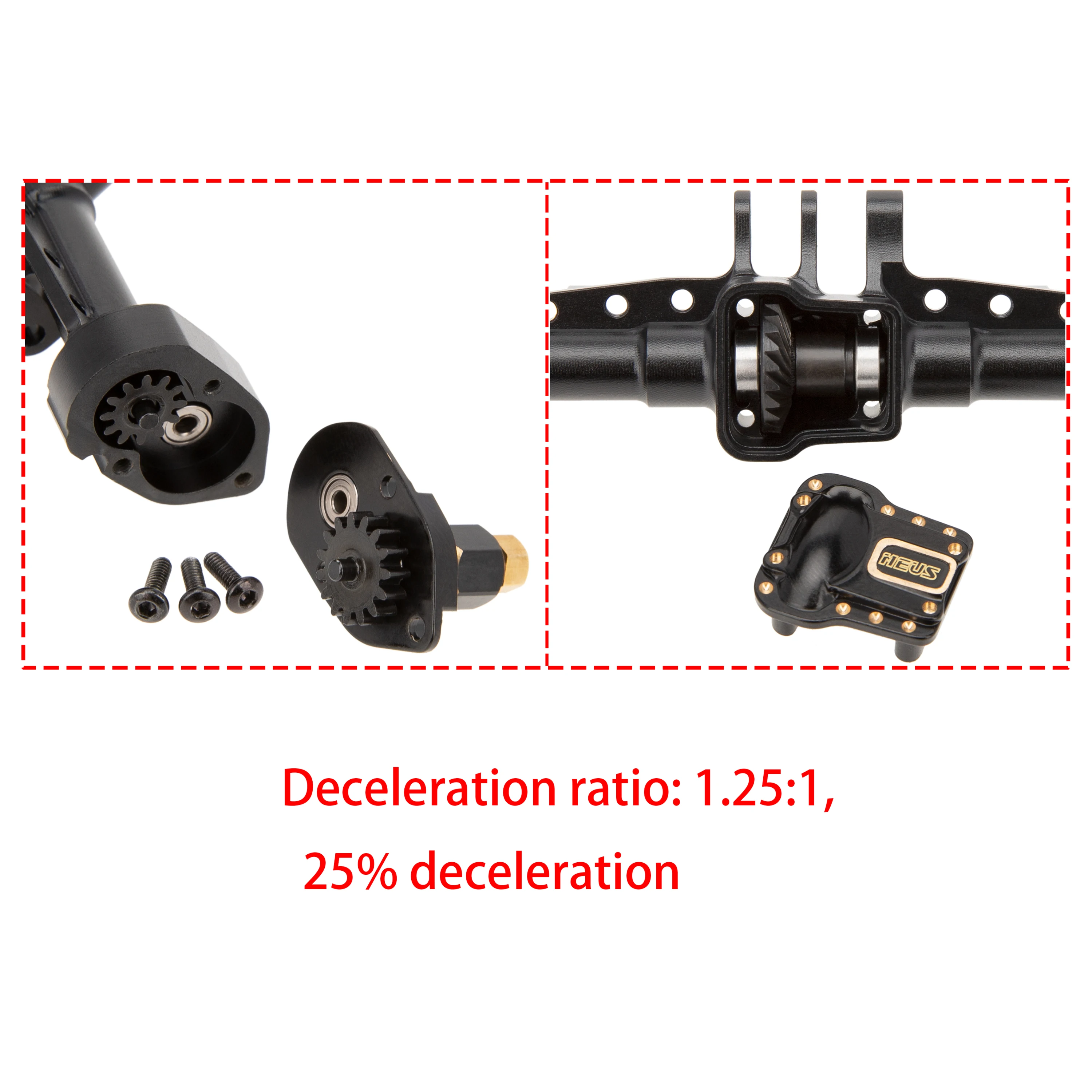 MEUS Racing TRX4M portal axle upgrade ground clearance +8MM brass aluminum alloy for 1/18 TRX4M upgrade