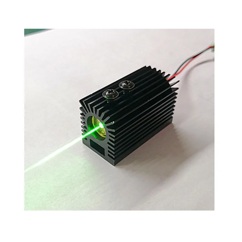 532nm 50mw Green Fan-Shaped Spot Laser Module With Radiator For Stage Lamp