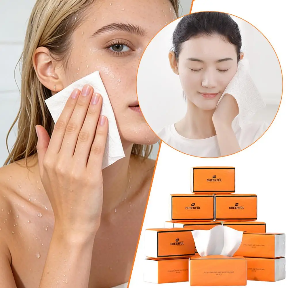 12 عبوة مناديل مبللة للوجه مكونة من 4 طبقات من الورق السميك عالي الامتصاص ومقاوم للتمزق ومناديل ورقية للوجه لب الخشب عالي النقاء #3