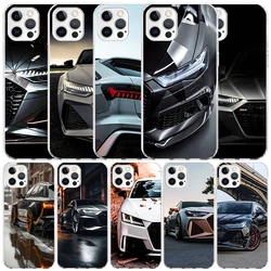 Super Car For A-Audis R-S Sport Phone Case For IPhone 16 17 Air 16E 15 14 Plus 13 Mini 12 11 Pro Max 7 8 + SE 2020 Soft TPU Back
