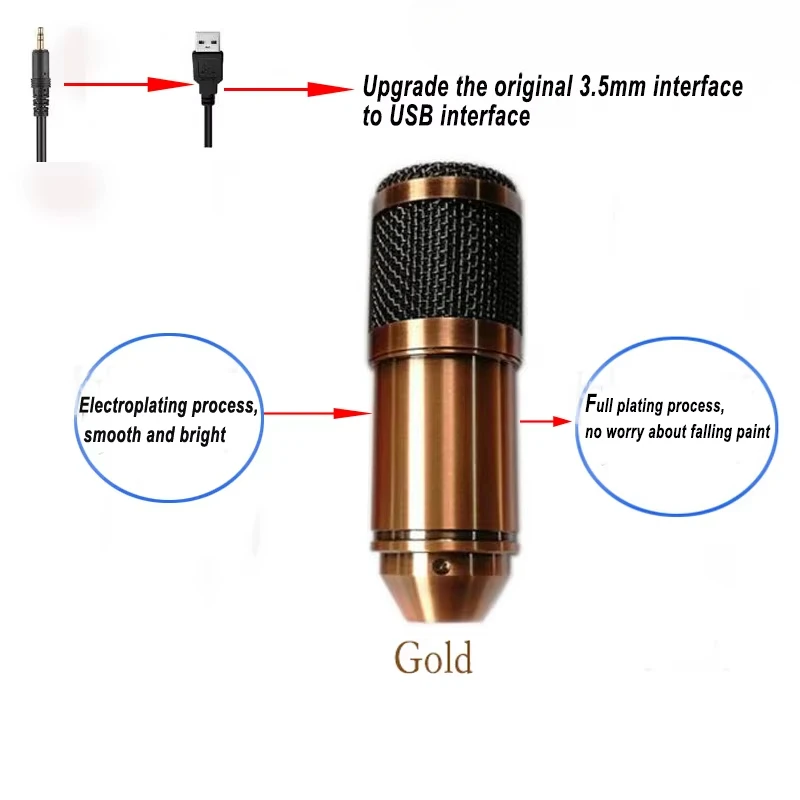 USB مكثف ميكروفون bm-800 أطقم المهنية قلبي بودكاست ستوديو ميكروفون جهاز كمبيوتر شخصي هيئة التصنيع العسكري للألعاب يوتيوب تسجيل