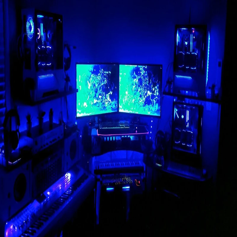 LED Strip Lights 5050 RGB DC5V LED Light Bar with Remote Control 24 Key Infrared Control Led Lights for Bedroom Room Decoration