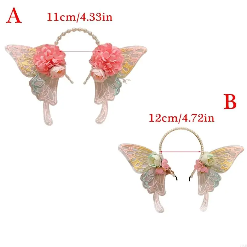 Kinder Schmetterling Blumenhaarband Party Festival School Event Haarzubehör Blumenstirnbänder für verschiedene Anlässe