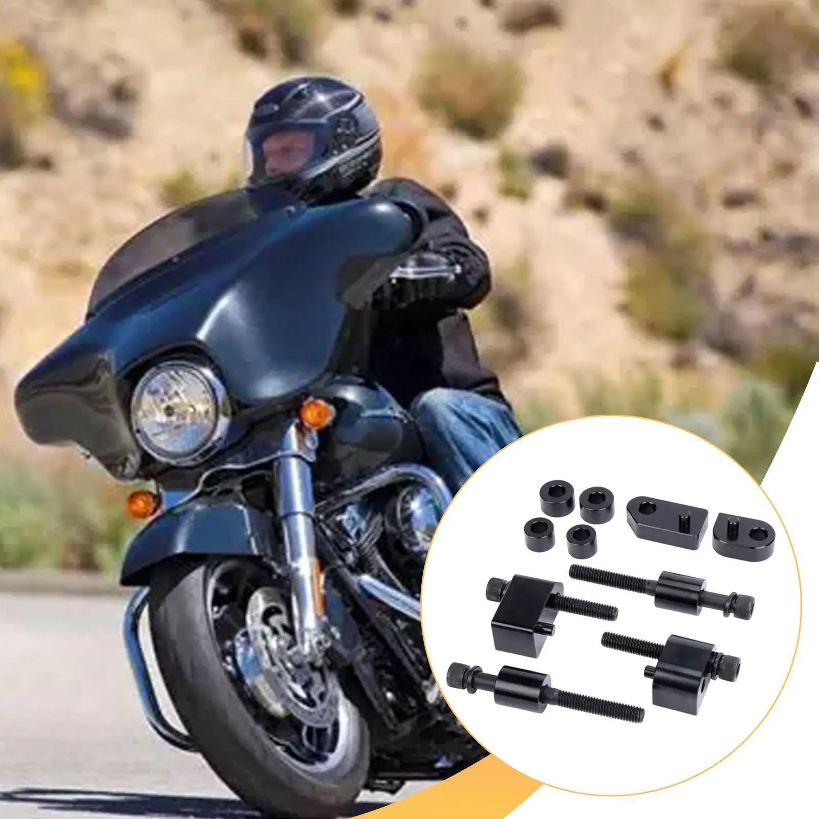 Driver Floorboard Extension Kit Aluminum Alloy Sturdy Accessories Comfort Floor Spacer Expansion Kit for Street Glide
