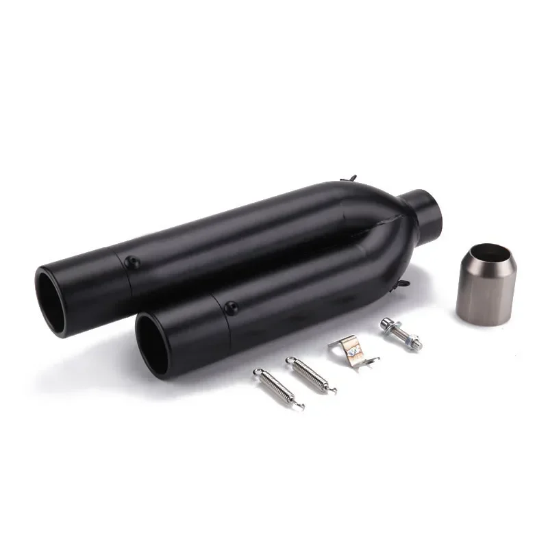

TKOSM Motorcycle Exhaust Muffler Laser Dual Pipe Stainless Steel Motorbike Pipe Escape Moto For Kawasaki FZ1 Z750 For YAMAHA R25