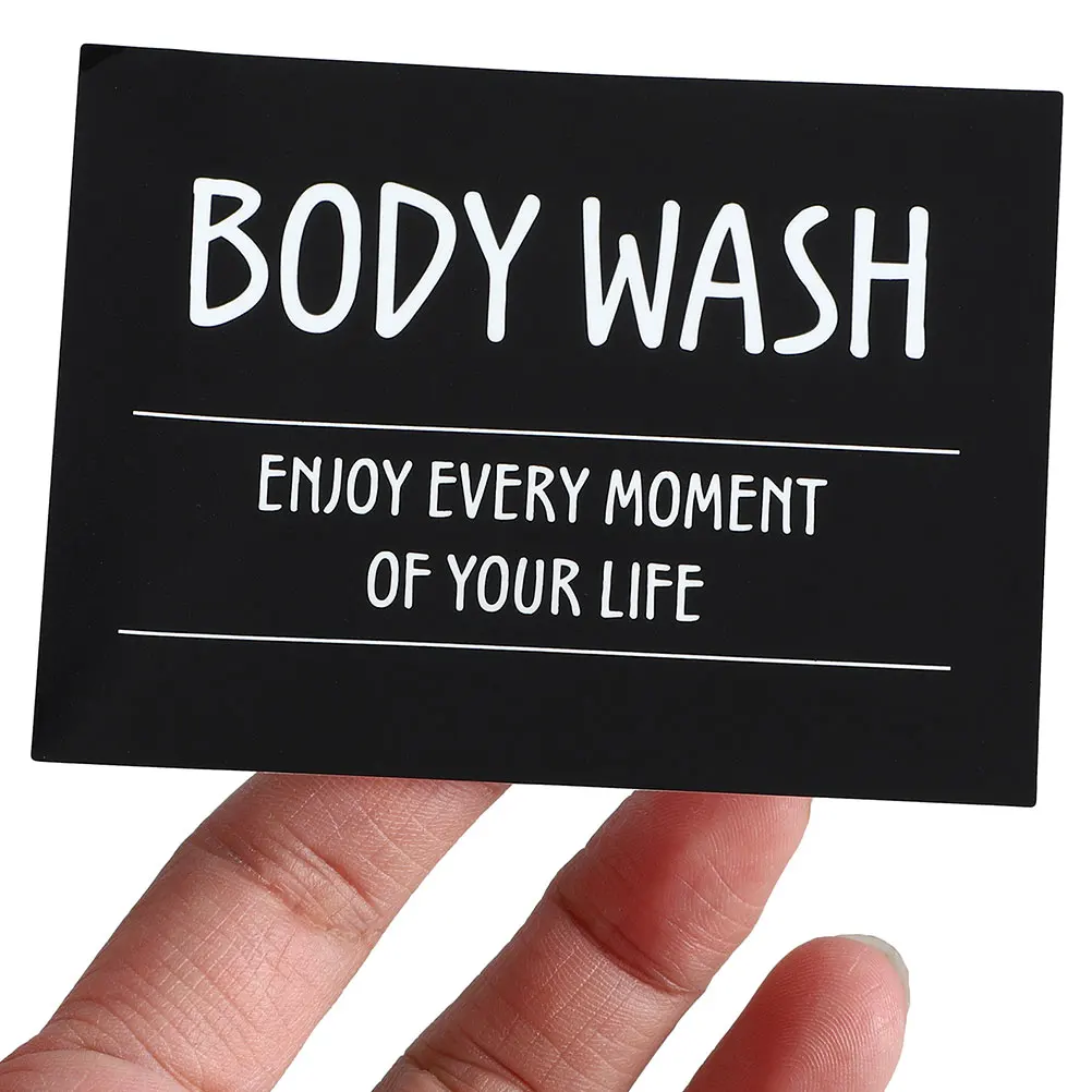 

2 Sets Waterproof Pvc Bottle Label Stickers For Shampoo Soap Body Wash Laundry Room Organizers Self Adhesive Bathroom Labels