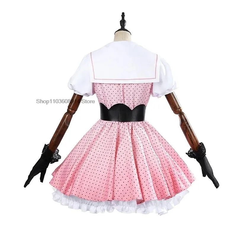 Fantasia de cosplay rubi com peruca para meninas, vestido anime, lindo vestido rosa para escola, performance de palco, Oshi no Ko, nova temporada 2