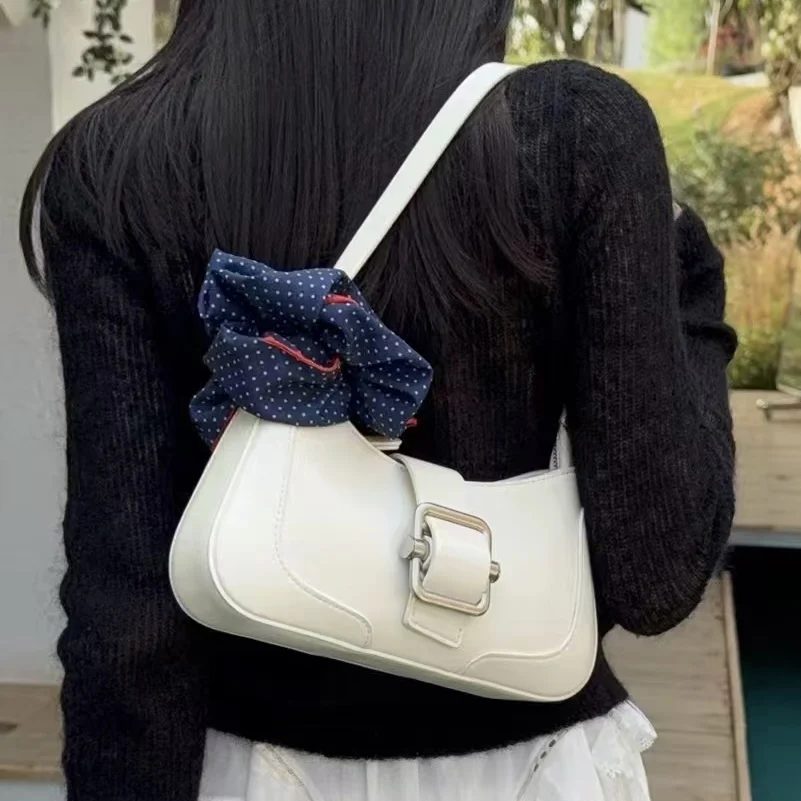 retro-motorcycle-bag-women's-crossbody-single-shoulder-bag-simple-style-breadstick-bag-spring-summer-new-arrival-versatile