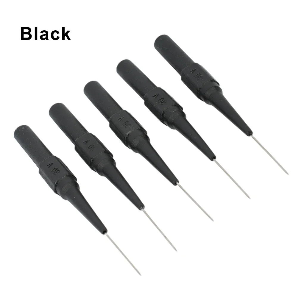 New Useful Test Probes Piercing Needle Stainless Steel Needle 79mm Length Multimeter Needle 20 X 0.7 Mm Plastic
