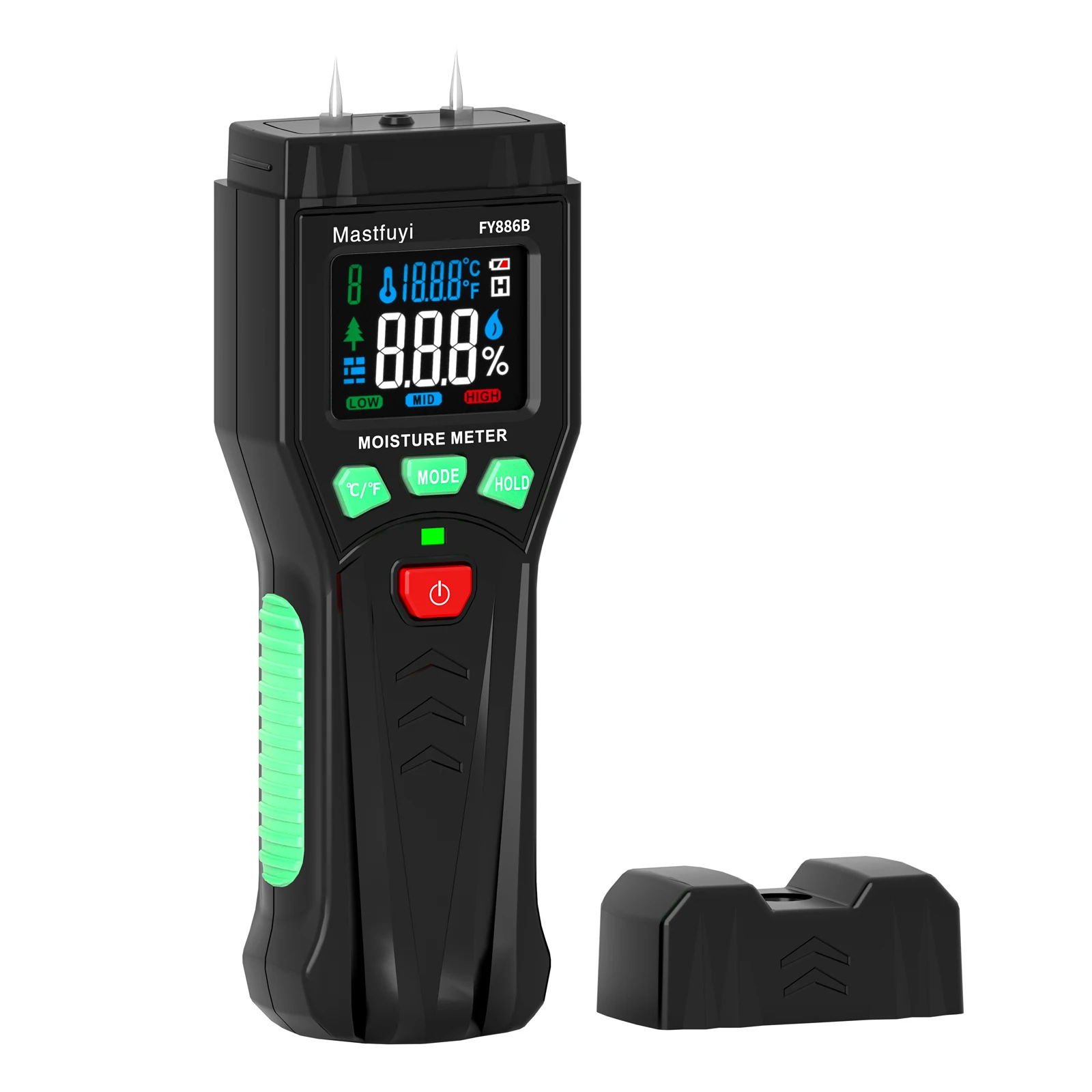 

MASTFUYI Wood Moisture Meter Portable Color Screen Pin-Type Moisture Tester for Wood Building Materials Ambient Temperature