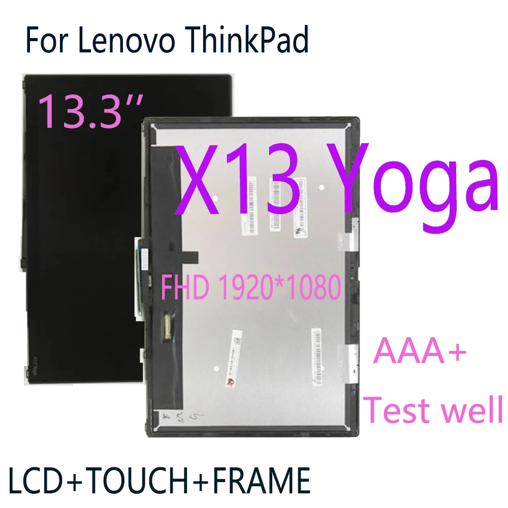 

Original NEW 13" FHD Lcd Touch Screen For Lenovo ThinkPad X13 Yoga 20SX 20SY 5M10Y75558 5M10Y75559 5M10Y75555 5M10Y75556 Replace