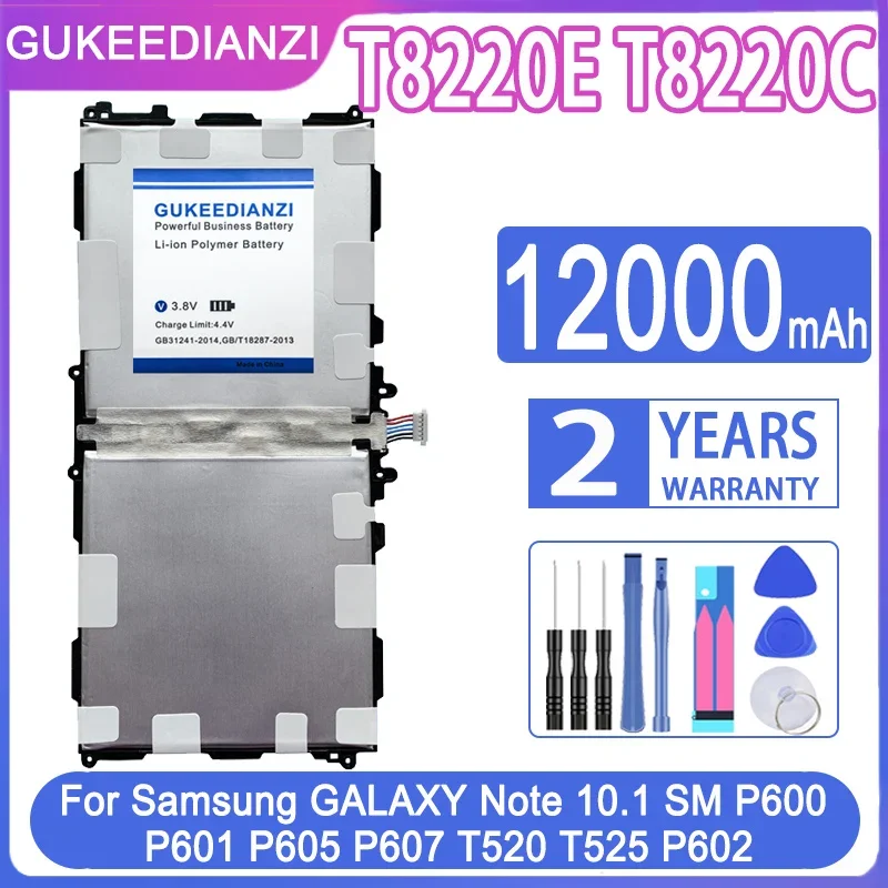 

Аккумулятор GUKEEDIANZI T8220E T8220C 12000 мАч для Samsung GALAXY Note 10,1 SM P600 P601 P605 P607 T520 T525 P602