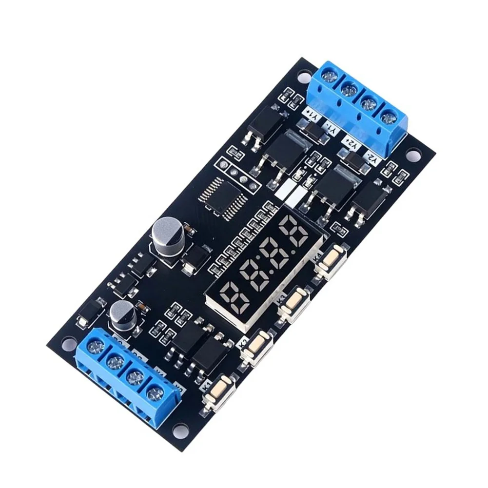 Timer Switch Module with Dual MOSFET Outputs for DC7-30V Input Voltage Controlling Motor LED Lamp Pump and Solenoid Valve Loads