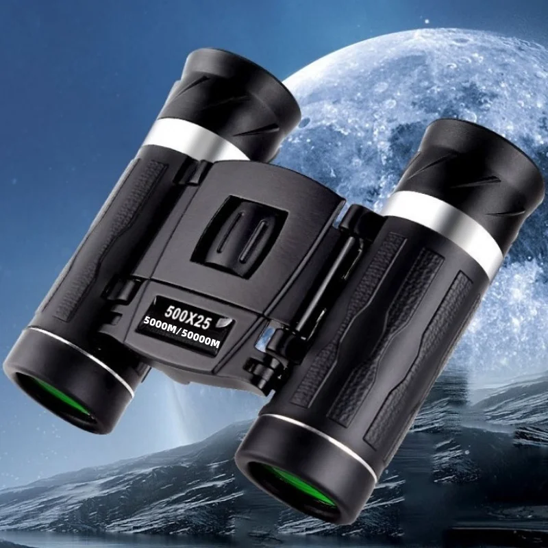 High Definition 500x25 Binoculars Low Night Vision Outdoor Camping Hiking Mobile Photo Telescope