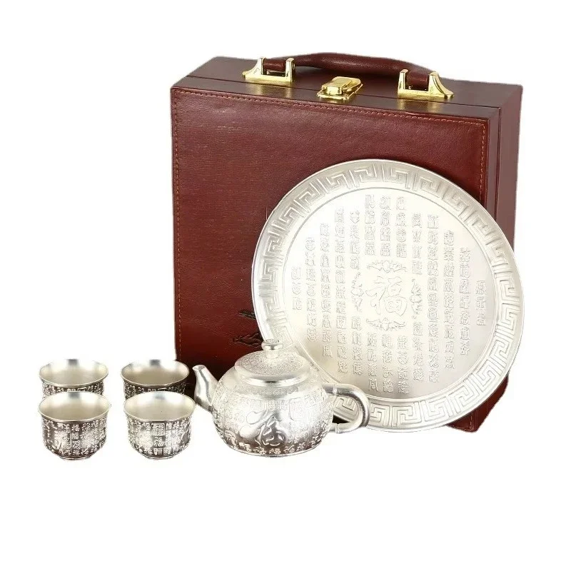 

Portable tea set gift box, high-end business gift ornament, suitcase, teapot set.
