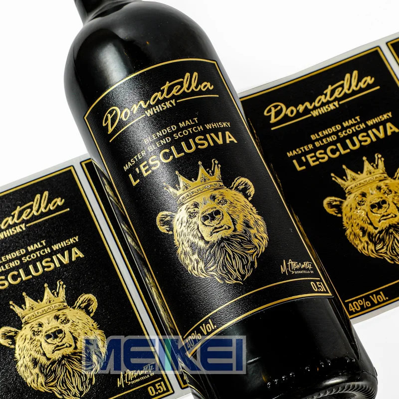 custom.Blue Texture Whisky Label Sticker Your Stickers Custom Printing Resistant Bottle Label Stickers Emboss view 6