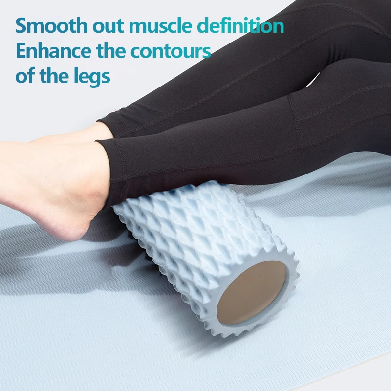 Yoga column fish bone pattern EVA fitness hollow foam shaft massage mace family fitness roller leg muscles