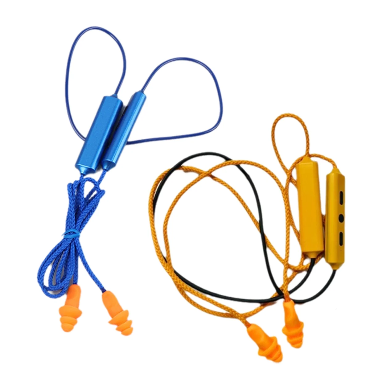 LSJD Ear Plugs Bluetooth Earphone for Work, Noise Suppression, Hearing Protection,Construction Sites, Noisy Places Orange