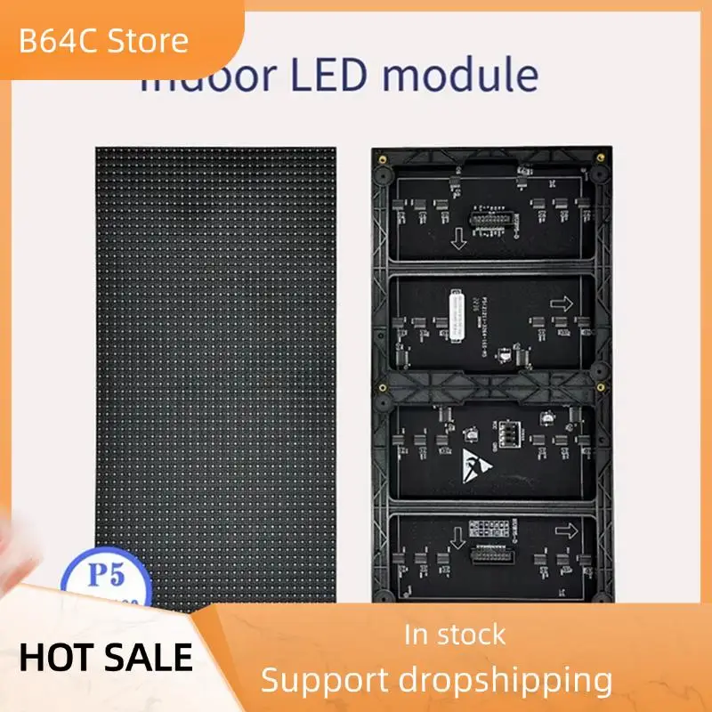 

B64C 4Pcs P5 Indoor LED Screen Panel 64X32 LED Display Module 16 Scan Full Color LED Electronic Screen Display 320X160mm