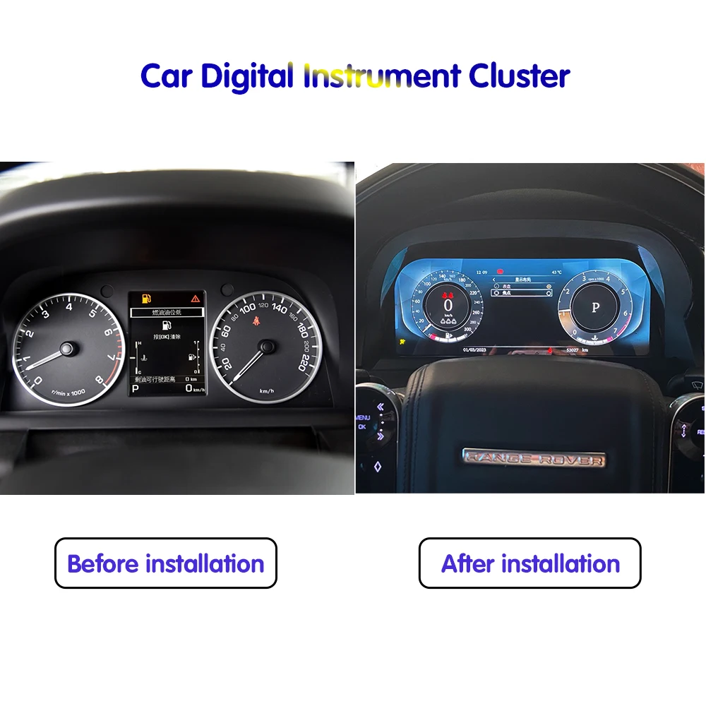 Krando Linux Dashboard Instrument Panel LCD Car Cockpit For Range Rover Discovery 4 2010-2016 Digital Cluster Speedmeter Display