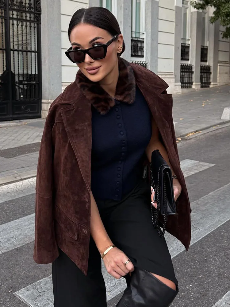 HH Women Fashion Cardigan Navy Blue Leopard Print Turn-Down Collar Short Sleeve Single-Breasted Female Autumn Casual Tops