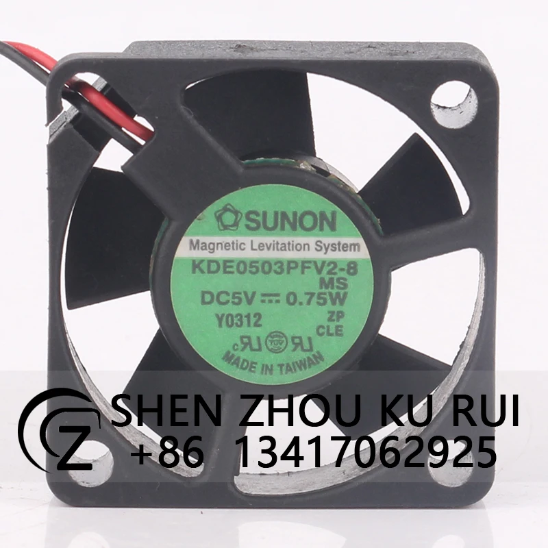 KDE0503PFV2-8 Case Fan for SUNON 30*30*10mm 3010 5V 0.75W 3CM Super Silent Miniature Cooling Fan