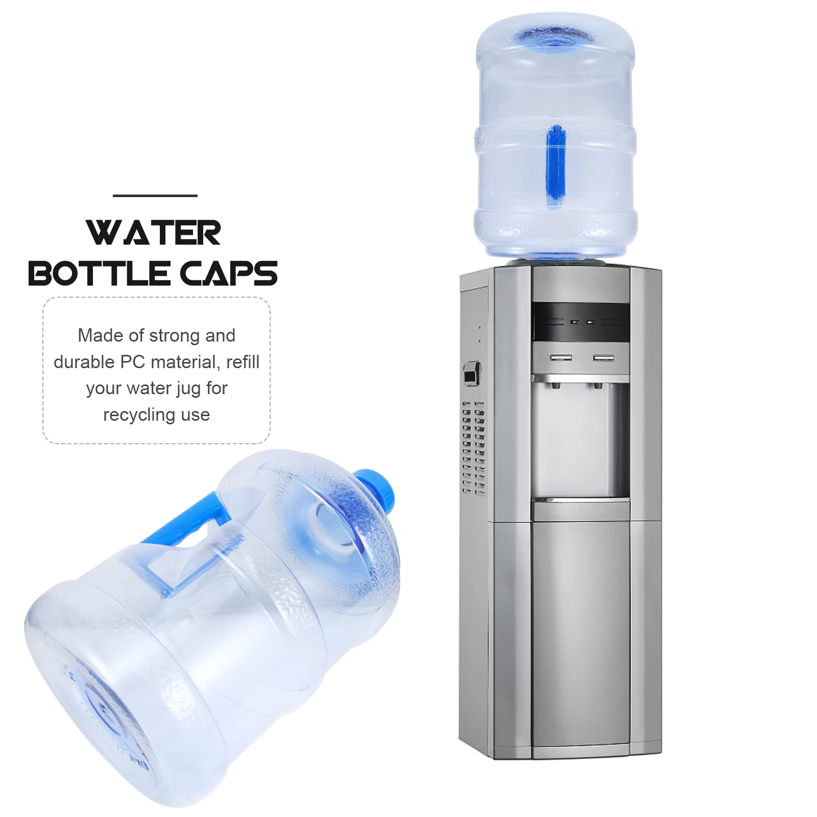 

1pc Heat Resistant Handle Pc Water 7.5L Bpa Free Plastic Storage Pail For Home Office Purified Water Container Blue Liquid