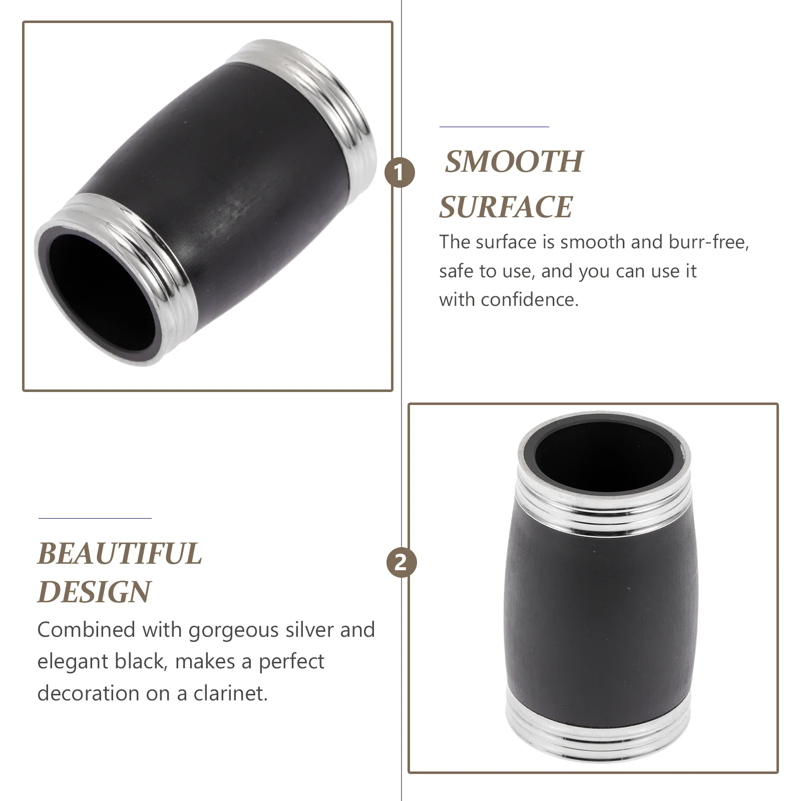 

Clarinet Pitch Tube Flat Tuning for Clarinet Smooth Burr Free Surface Professional Student Use Musical Instrument