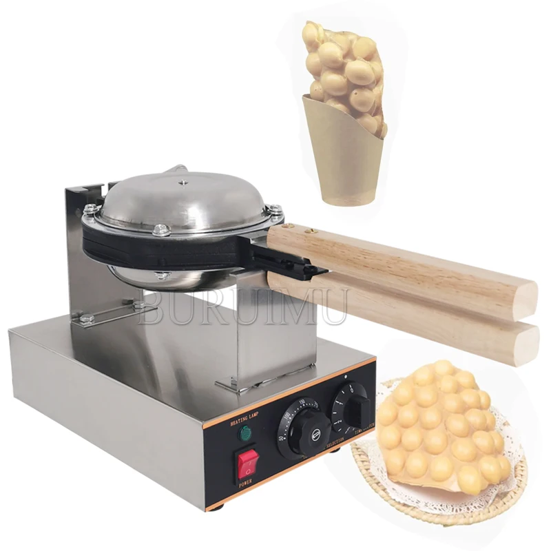 Computer Control System Egg Waffle Maker In Snack Machines Hong Kong Egg Waffle Maker Digital Bubble Waffle Machine