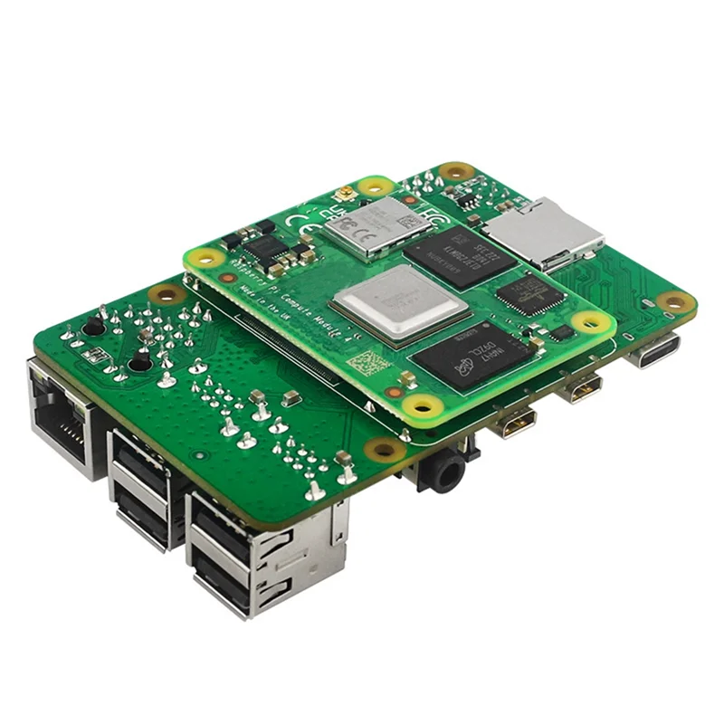 

Плата адаптера ABJG-CM4 к PI4B для модуля Raspberry Pie CM4 на адаптер 4B 4-полосный USB2.0 RJ45 Ethernet