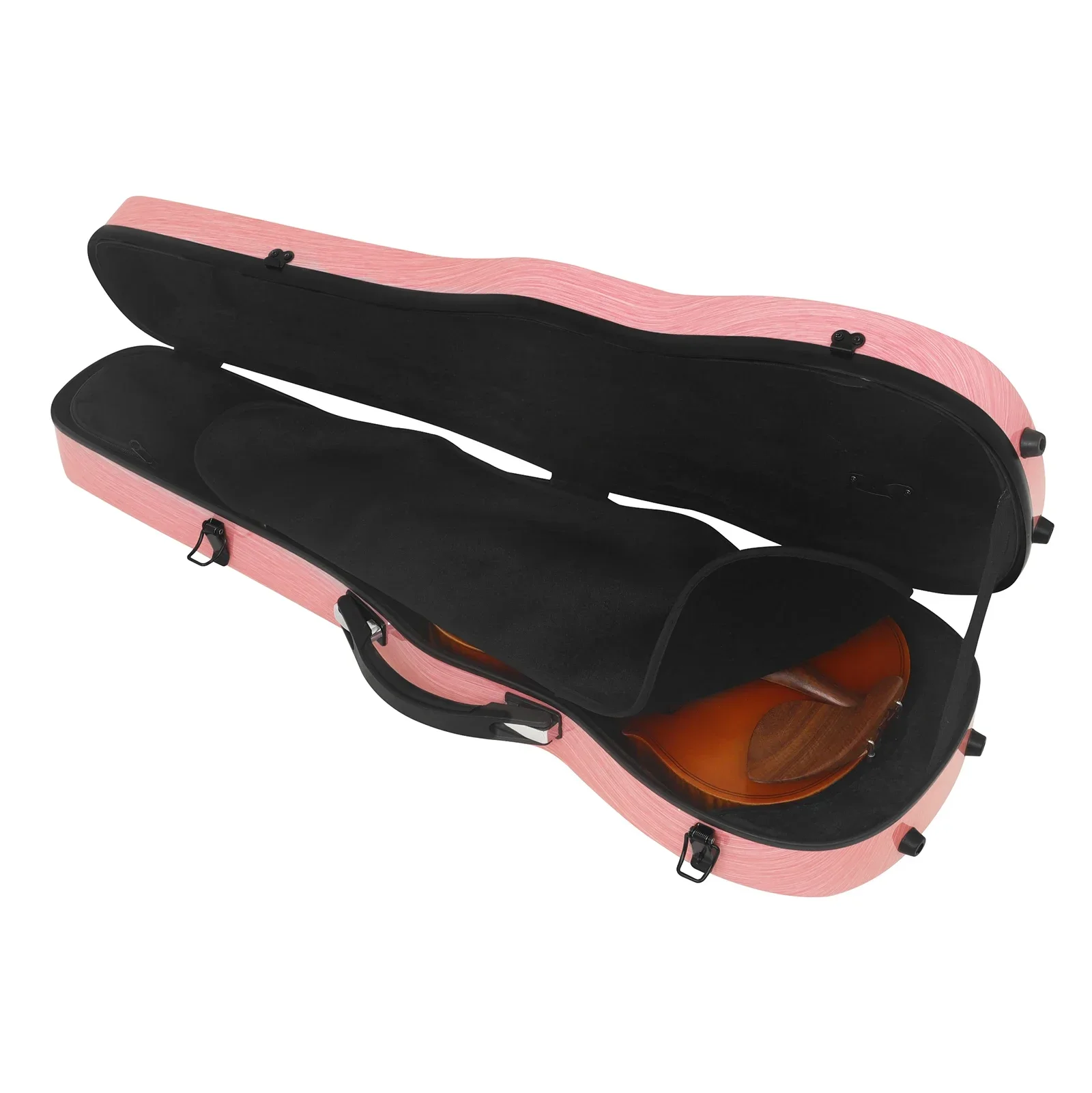 4/4 Violin Case Super-Light Carbon Fiber Violin Case Wear-resistant Compression-resistant Double Shoulder Strap Hygrometer Parts