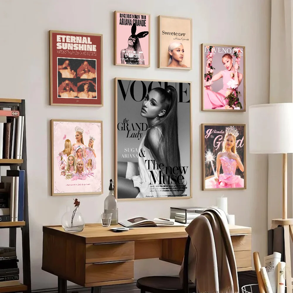 Pop Singer A-Ariana G-Grande Poster Good Quality Prints and Posters HD Quality Poster Wall Art Painting Study Home Decor