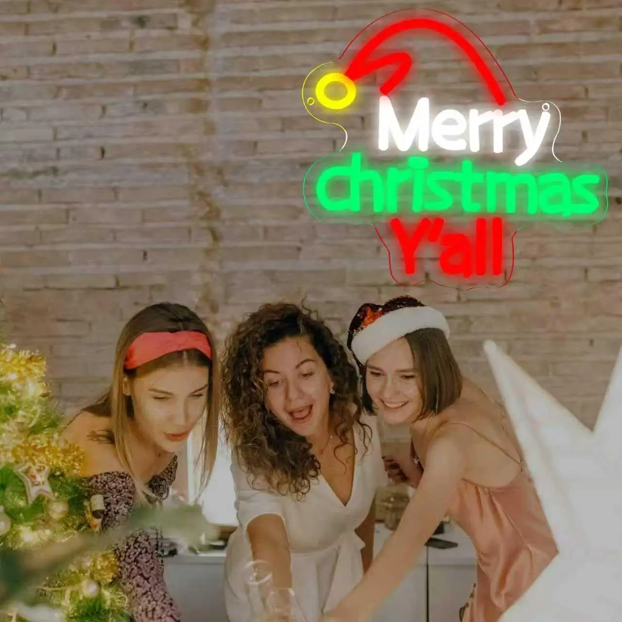 Merry Christmas LED Neon Sign USB Dimmable Neon Light Sign for Gameroom Bedroom Bar Livingroom Birthday Party Gift Wall Decor