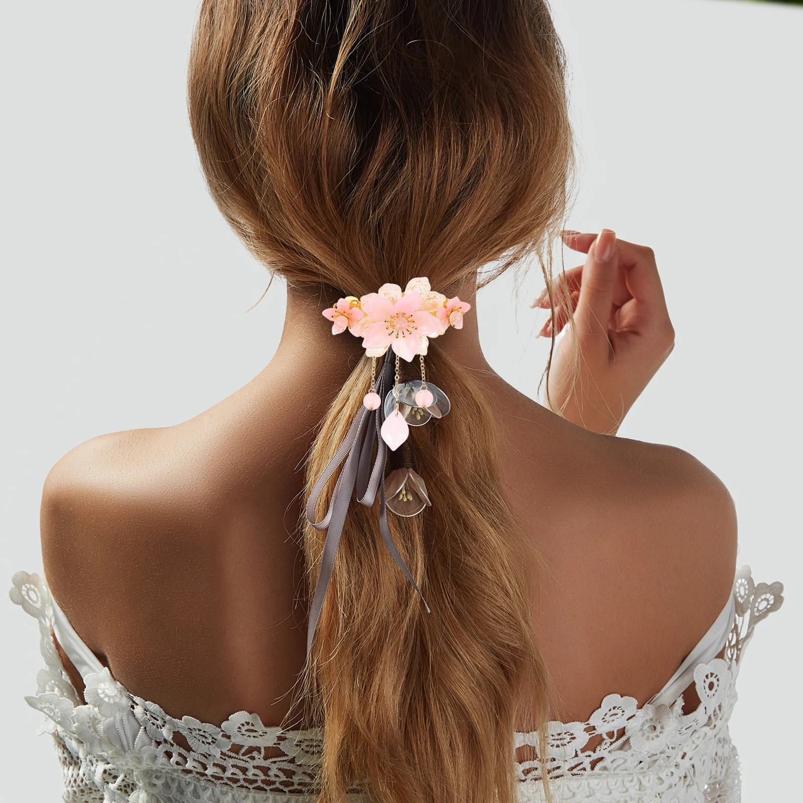 

Vintage Hair Accessories Tassel Hairpin Chinese Flower Clip Clips Traditional Barrettes