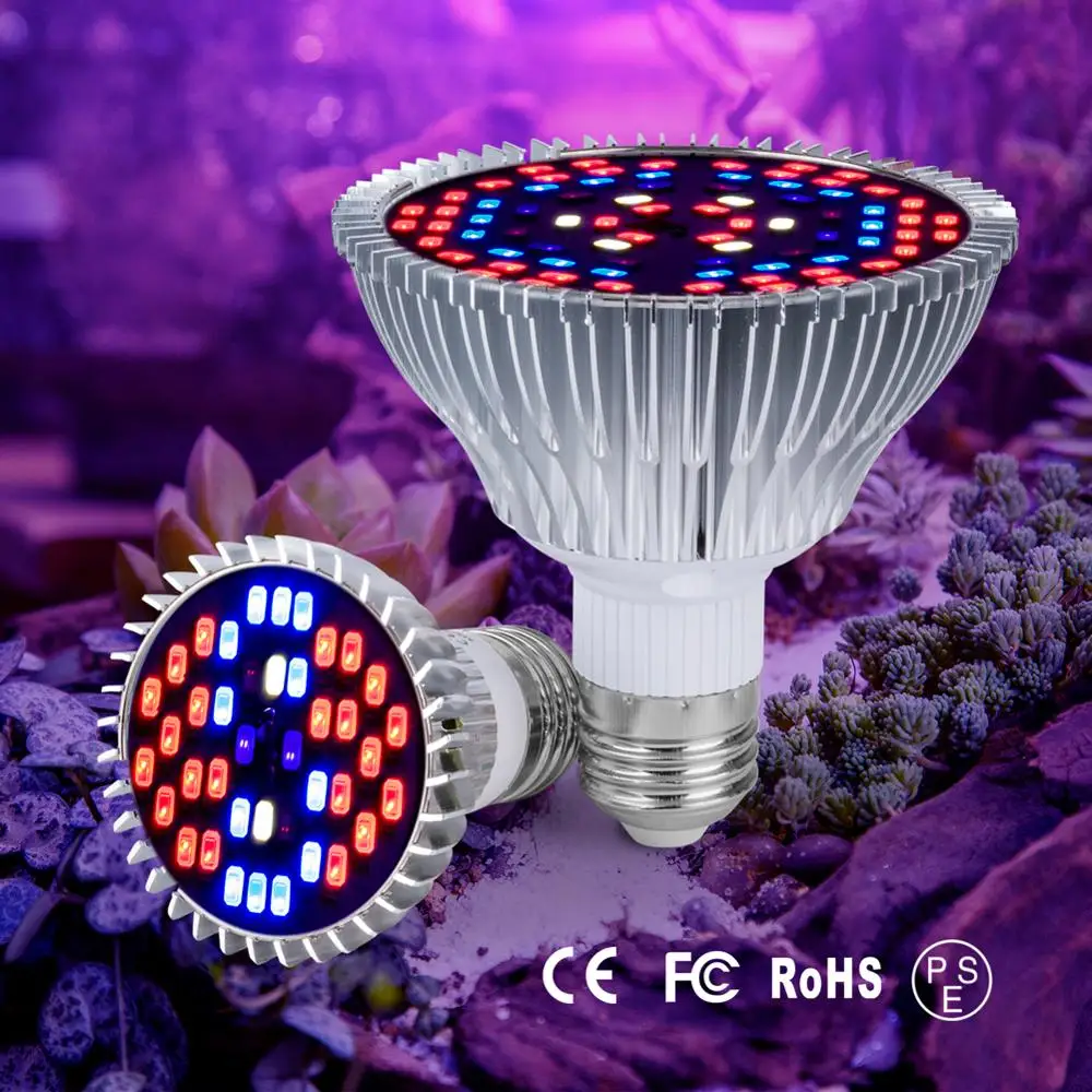 

Full Spectrum E27 LED Growth Bulb E14 Plant Seedling Light Led 18W 28W 30W 50W 80W Fitolampy for Indoor Grow Tent 220V