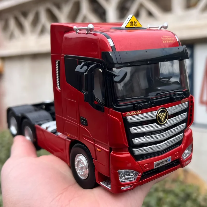 Diecast 1:36 Scale Foton Ouman EST-A Container Tank Truck Transport Container Alloy Simulation Vehicle Model Collection Gift