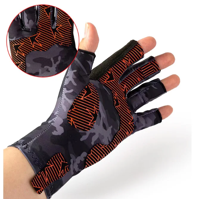 Half-finger Fishing Gloves Sunblock, Sweat-absorbent, Breathable, High-elastic Non-slip Outdoor Fishing Equipment