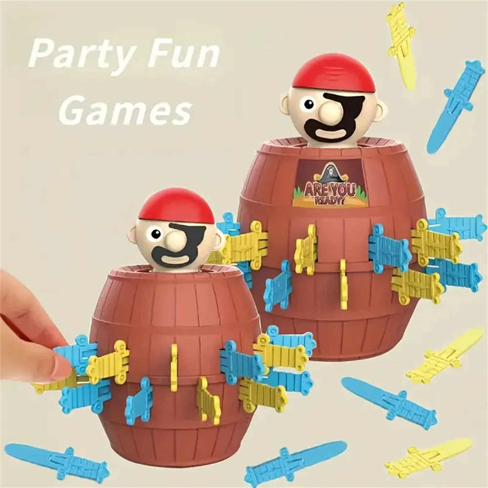 Pirate Barrel Game Interactive Pop-Up Pirate Toy Bucket with Swords Puzzle Action Game for Family Kids Tabletop Entertainment image 3