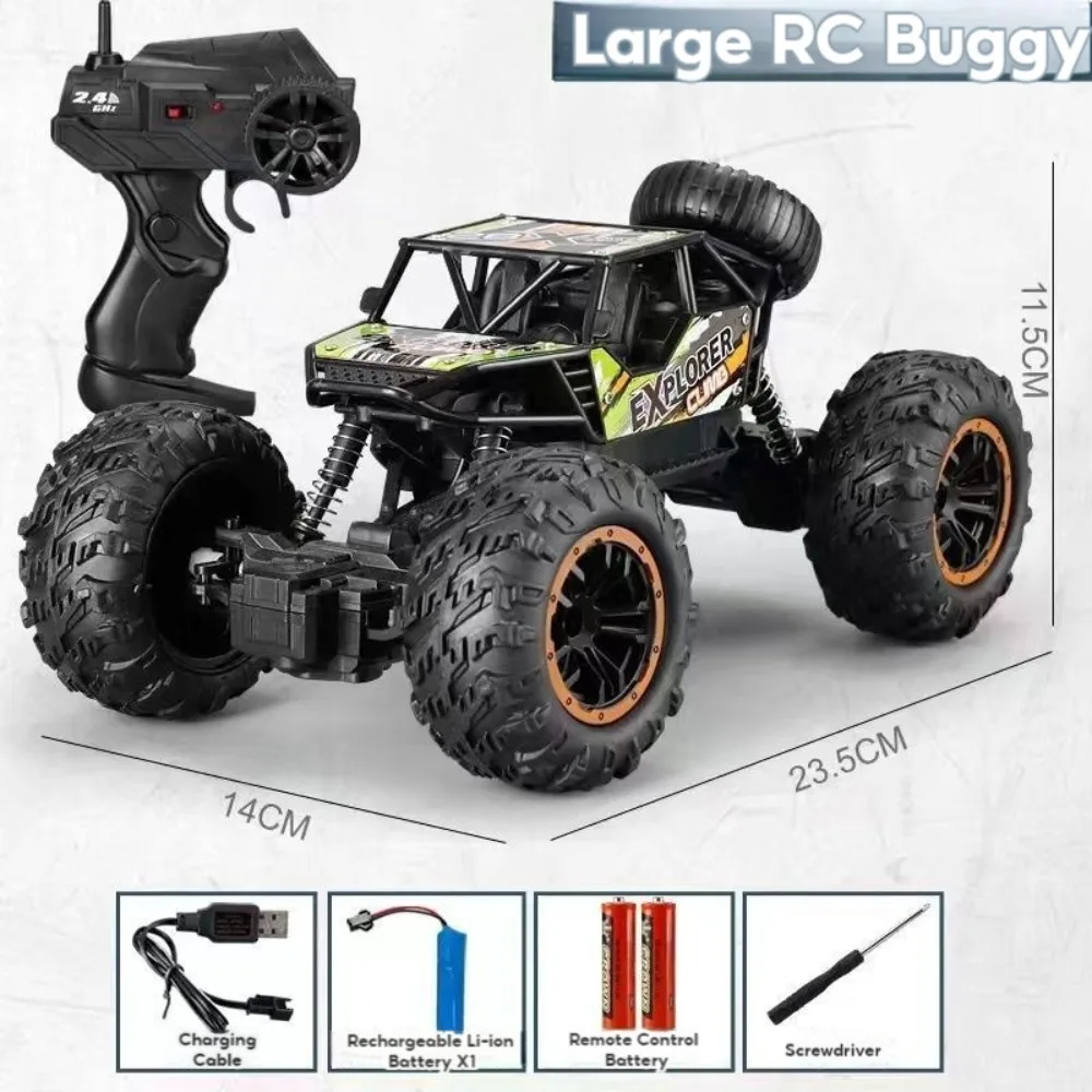 

Новый сплав пластик 2,4G сплав RC автомобиль синий зеленый полный привод рок-гусеничный электрический внедорожник игрушки для взрослых и детей