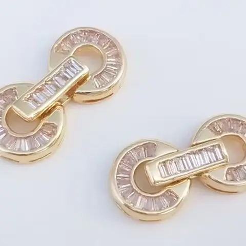 

Браслет из 14-каратного золота с двойным кольцом и пуговицами, 22x10,5 мм, Т-образная квадратная цепочка с цирконом, ожерелье-свитер «сделай сам», рисунок 8, аксессуар