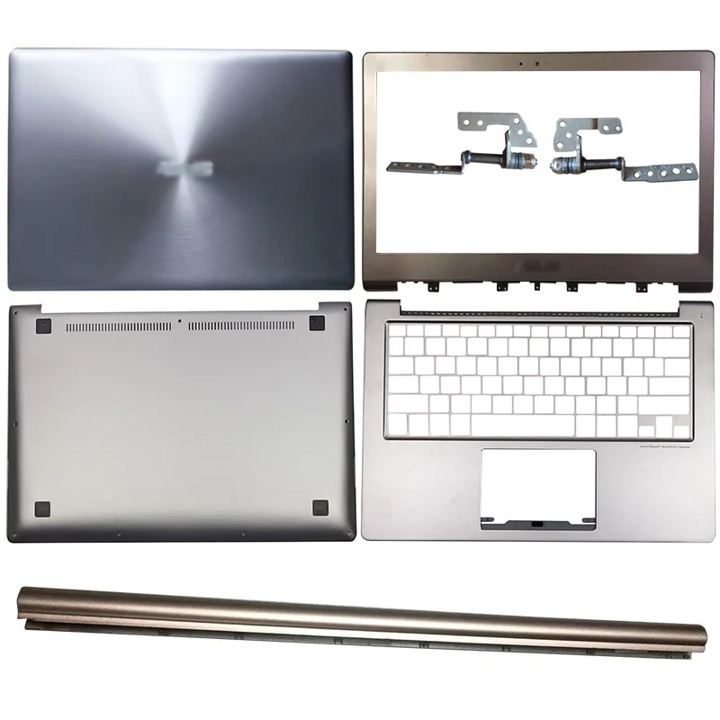 New Laptop gray LCD Back Cover/Front Bezel/Hinges/Hinges Cover/Palmrest/Bottom Case For ASUS UX303L UX303LA UX303LN no touch