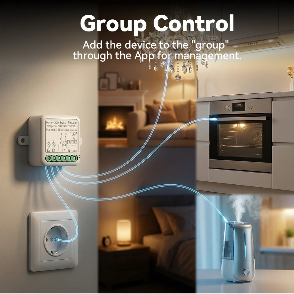 Módulo de interruptor inteligente, disyuntor WiFi, Automatización del hogar inteligente, compatible con Homekit, Alexa, Google